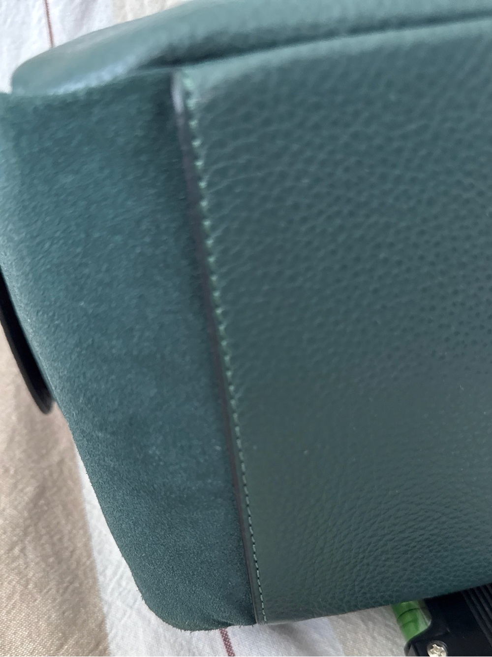 COACH Pebbled Leather Shoulder Hobo in Forest Green - Picture 6 of 8